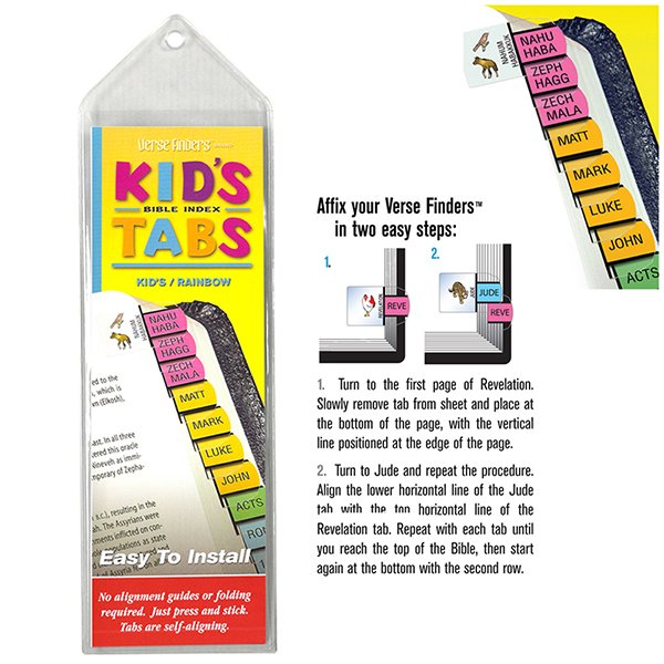 Verse Finders Horizontal Slim Pack Bible Tabs, Kid's