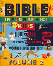Load image into Gallery viewer, Bible Infographics for Kids, Volume 2: Light and Dark, Heroes and Villains, and Mind-Blowing Bible Facts
