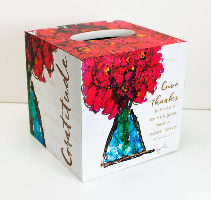 Gratitude Tissue Box Holder