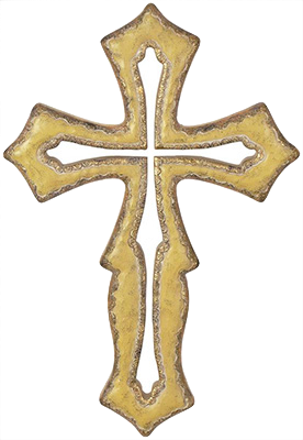 Antique Gold Trim Cross