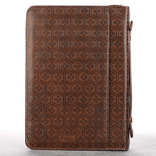Load image into Gallery viewer, Trust In the Lord Brown Faux Leather Classic Bible Cover - Proverbs: 3:5 (Large)