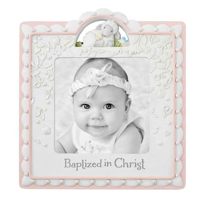 Baptized in Christ Pink Photo Frame