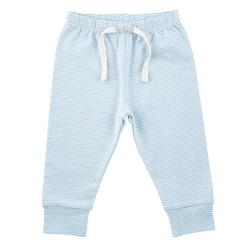 Blue Stripe Baby Pants, 0-6 Months