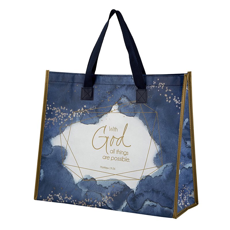 Laminated Tote - With God All Things Are Possible