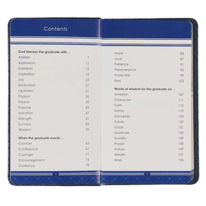 Promises from God for Graduates Navy Faux Leather Promise Book