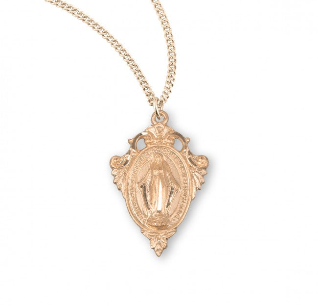 Miraculous Medal Gold Over Sterling Silver