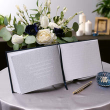 Load image into Gallery viewer, In Loving Memory Navy Faux Leather Medium Guest Book