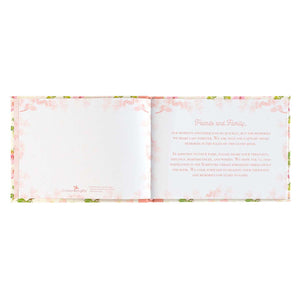 Floral Medium Pink Faux Leather Guest Book