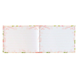 Floral Medium Pink Faux Leather Guest Book