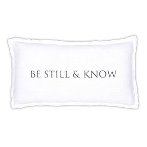 Face to Face Lumbar Pillow - Be Still & Know