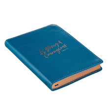 Load image into Gallery viewer, Be Strong &amp; Courageous Handy-sized LuxLeather Journal - Joshua 1:9