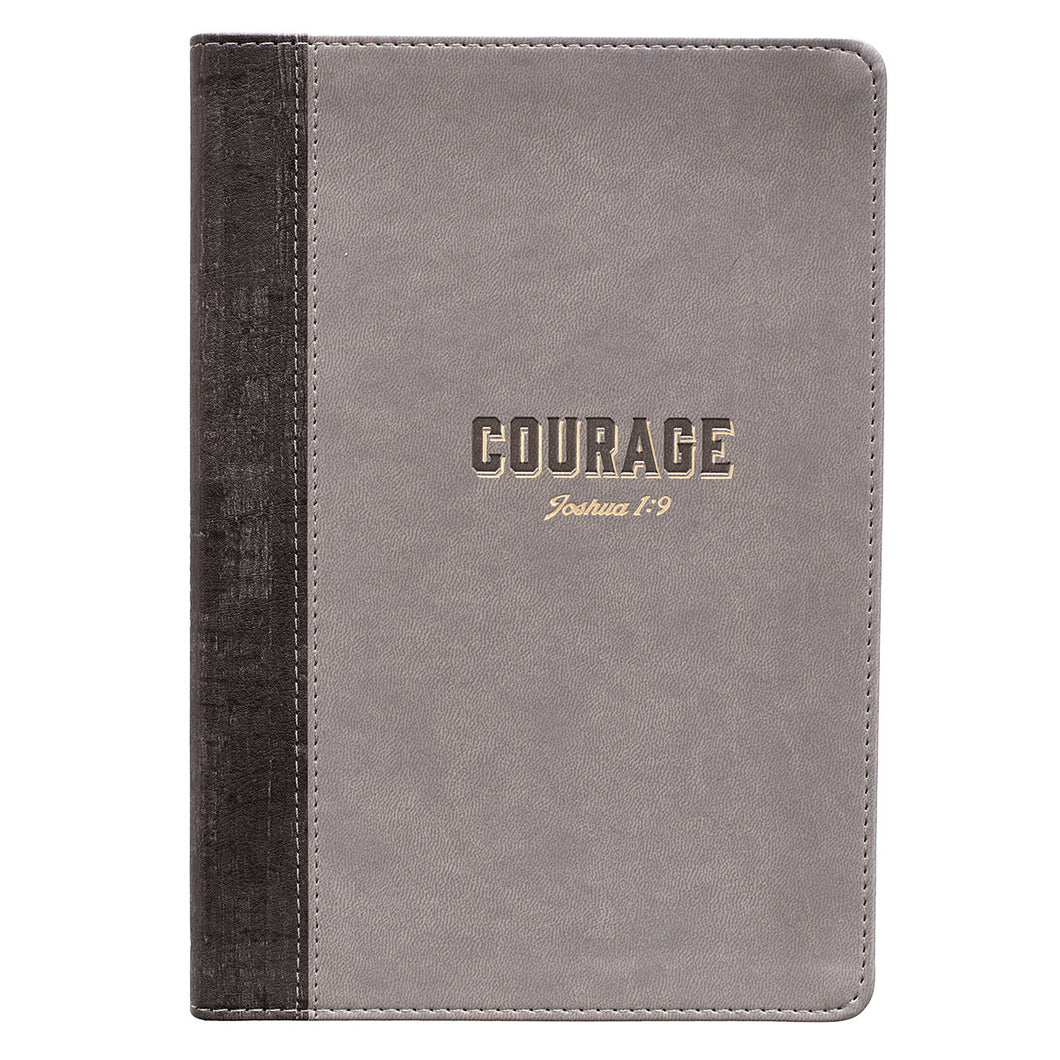 Courage Slimline LuxLeather Journal – Joshua 1:9