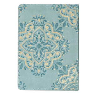 Hope & a Future Powder Blue Classic Faux Leather Journal - Jeremiah 29:11