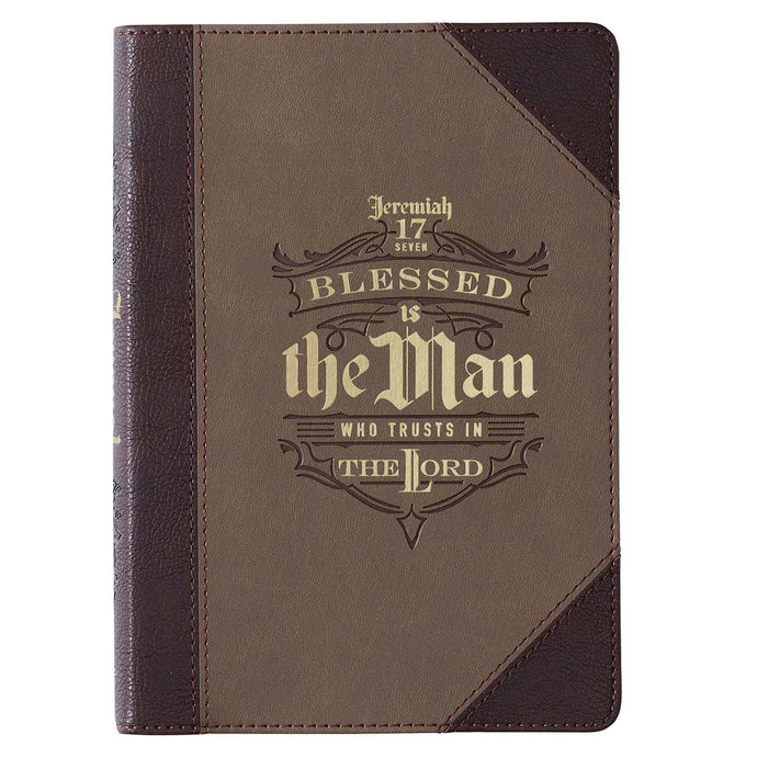 Blessed is the Man Faux Leather Classic Journal - Jeremiah 17:7