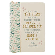 Load image into Gallery viewer, For I Know the Plans Faux Leather Classic Journal with Zipped Closure - Jeremiah 29:11