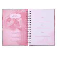 Load image into Gallery viewer, Amazing Grace Large Wirebound Journal with Pink Peonies