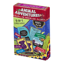 Load image into Gallery viewer, Animal Adventures for Kingdom Kids 5-in-1 Card Game Set