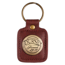 Load image into Gallery viewer, Journey Brown Faux Leather Key Ring - Jeremiah 29:11