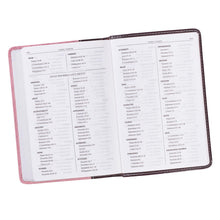 Load image into Gallery viewer, Brown and Pink Half-bound Faux Leather Compact King James Version Bible