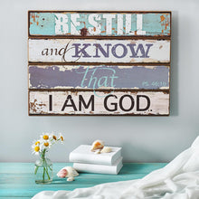 Load image into Gallery viewer, Be Still Wall Plaque - Psalm 46:10