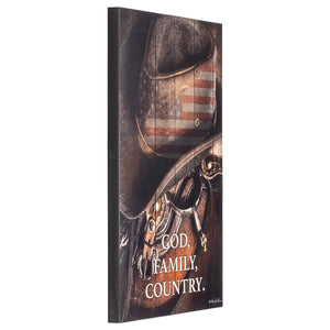 God, Family, Country Wall Plaque