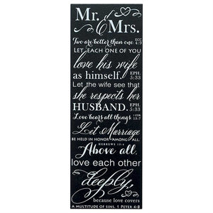 Mr & Mrs Wedding Wall Plaque