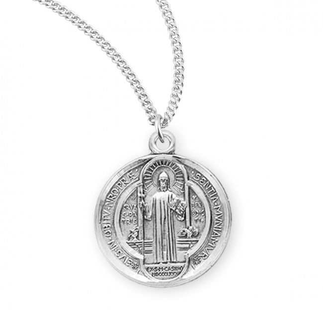 Saint Benedict Round Jubilee Sterling Silver Medal