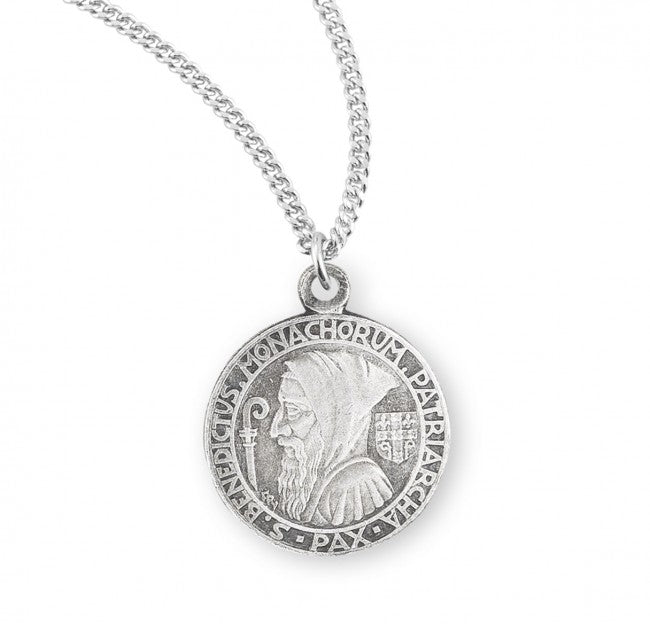 Saint Benedict Round Jubilee Sterling Silver Medal