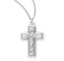 Load image into Gallery viewer, Sterling Silver Wide Crucifix Necklace