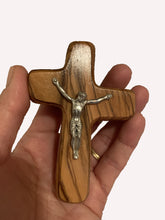 Load image into Gallery viewer, Olive Wood, Square Cross with Crucifix
