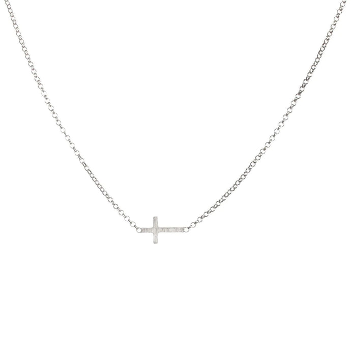 Faith Small Sideways Cross Necklace