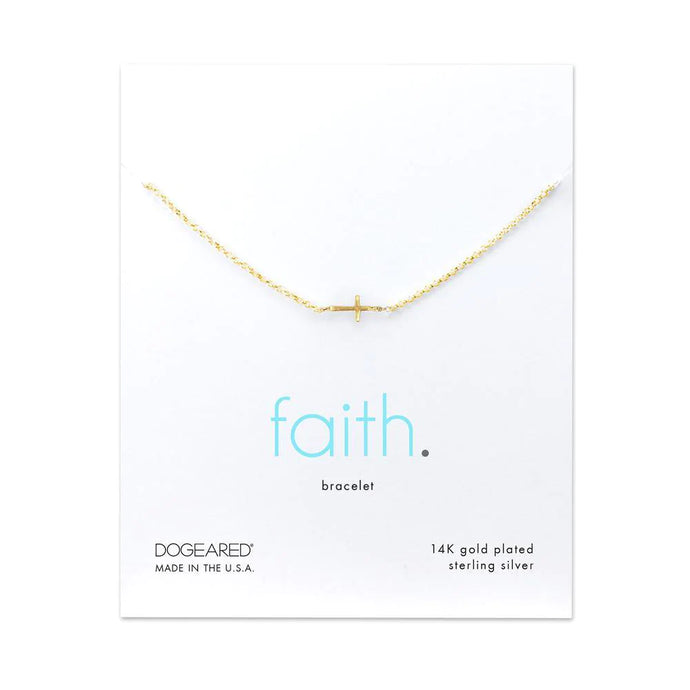 Faith Sideways Cross Bracelet