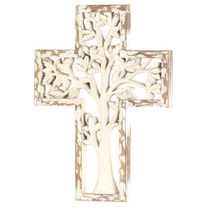 White Tree Wall Cross