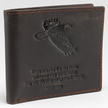 Load image into Gallery viewer, Wings Like Eagles Dark Brown Genuine Leather Wallet - Isaiah 40:31
