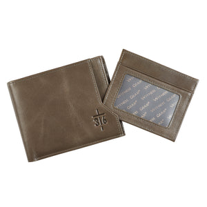 John 3:16 Cross Leather Wallet - Identity Left Protection