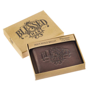 Blessed Man Genuine Leather Wallet - Jeremiah 17:7