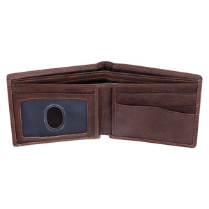 The World's Best Dad Brown Genuine Leather Wallet - Joshua 1:9