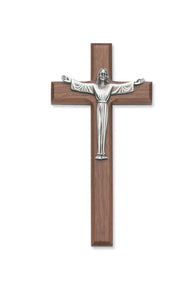 7" Walnut Risen Crucifix