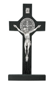6" Black Standing St. Benedict Crucifix
