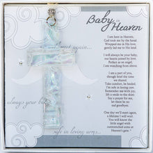 Load image into Gallery viewer, Baby In Heaven: Infant Memorial Clear Mosaic Cross 3405