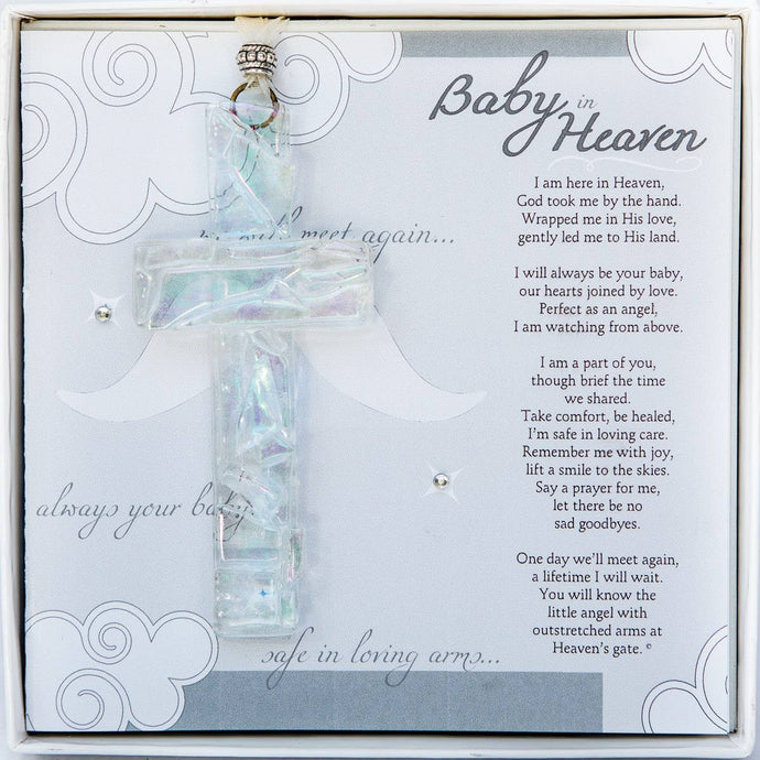 Baby In Heaven: Infant Memorial Clear Mosaic Cross 3405