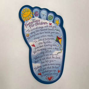Footprints in the Sand Children's Wall Plaque