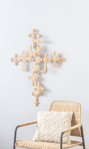 Terracotta Finish Multiple Cross Wall Décor