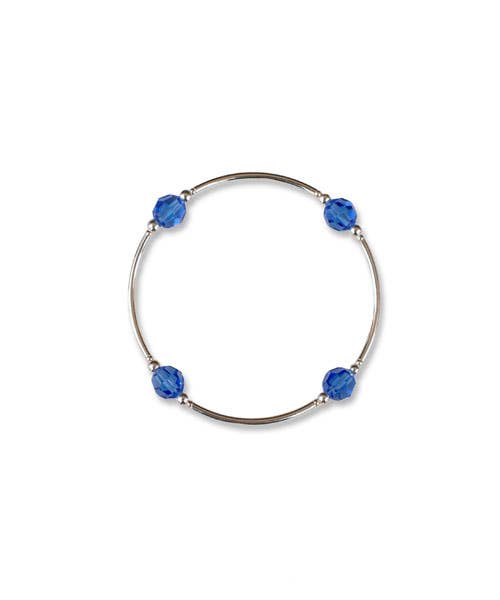 8mm Sapphire Crystal Blessing Bracelet - September: S