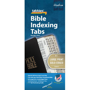 Large Print Gold-Edged Bible Indexing Tabs