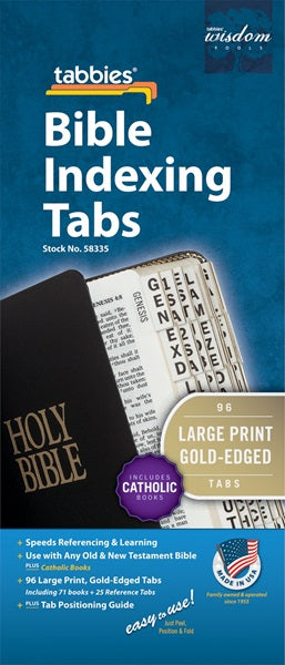 Large Print Gold-Edged Bible Indexing Tabs