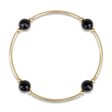 Load image into Gallery viewer, 8mm Faceted Onyx Gold-Filled Blessing Bracelet: S