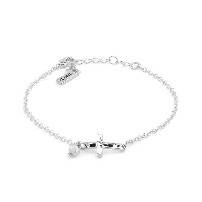 Dainty Cross Bracelet - Silver/Gold