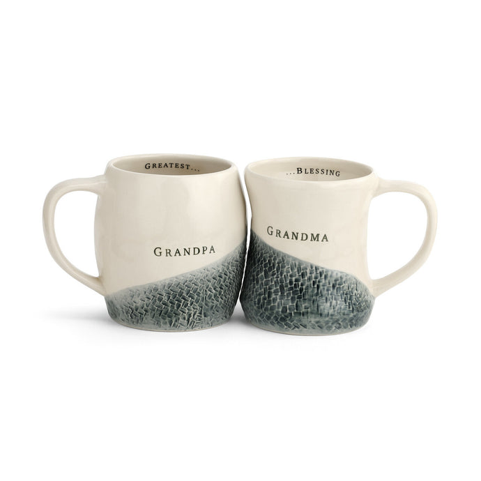 Grandpa and Grandma Hug Mugs - Set of 2 Assorted