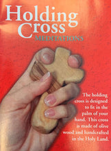 Load image into Gallery viewer, Olive Wood, Holding Cross w/ meditation booklet